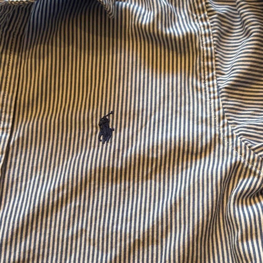 Boys Ralph Lauren Blue and White Striped Shirt